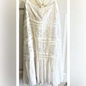 Intimately Free People Sundress M Juniors Natural Lace Cruise Wedding Beach $98